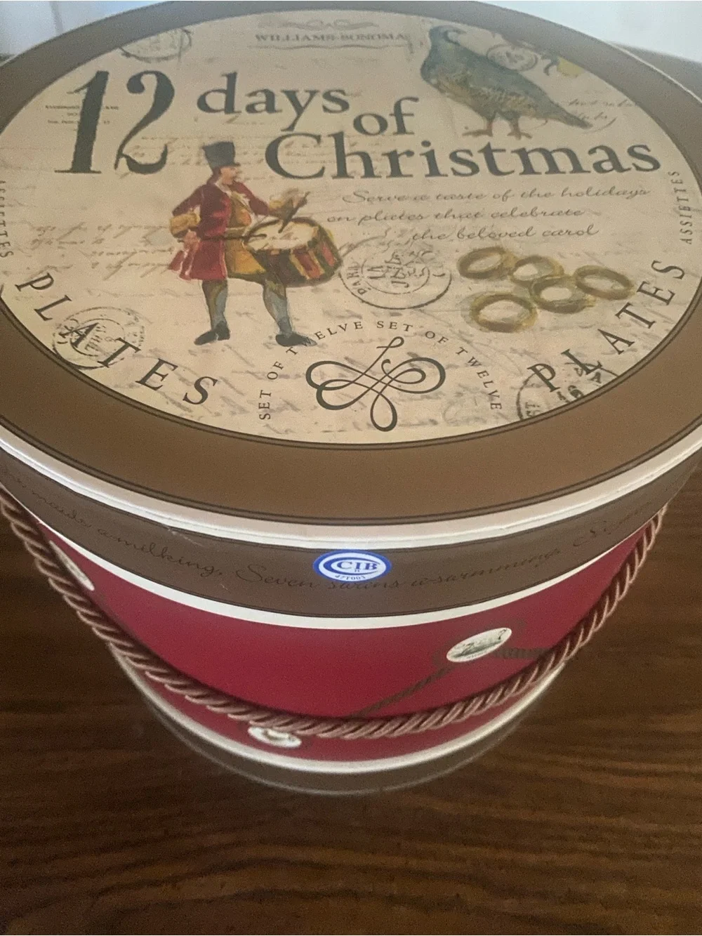Christmas in July Sale! Williams Sonoma 12 Days of Christmas Plates Set CIB 47T0
